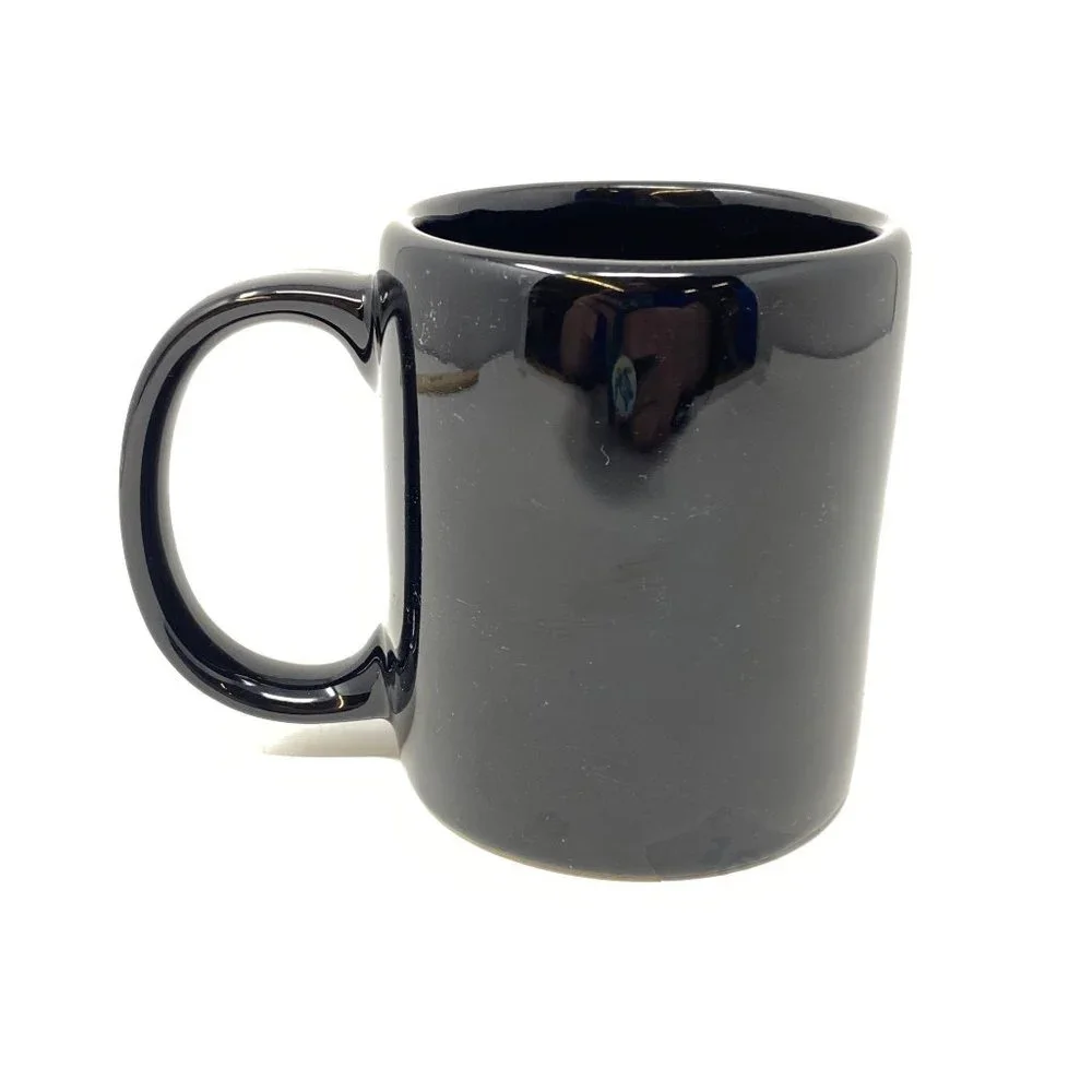 Las Vegas Black Coffee Mug Gold Red‎ Writing High Roller 2 Red Dice On Mug
